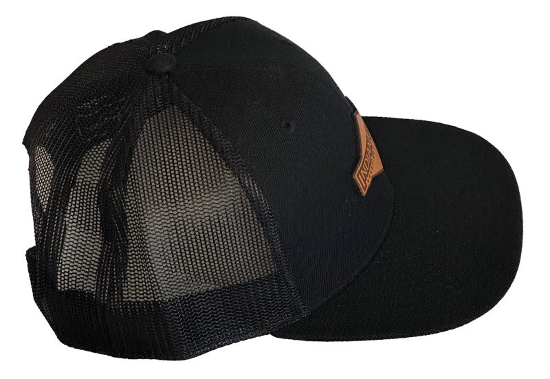Indian Creek hat w leather diamond patch - black - right