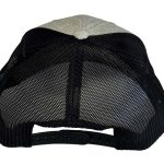 Curved Trucker Hat w/Leather Diamond Patch - Heather back