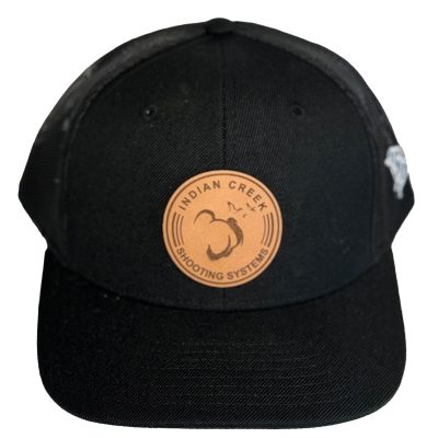 Indian Creek hat w leather circle patch - black